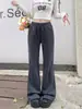 Otoño/Invierno 2026 En Stock Venta al por mayor Estilo Americano Casual Cintura Elástica con Cordón Cintura Baja Ligeramente Acampanados Pantalones Deportivos Casuales para Mujer