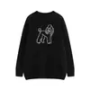 Nuevo Cardigan de Punto Bordado Estilo Perezoso Retro Americano Dibujos Animados Cachorro Divertido Chaqueta Suéter Estilo Universitario para Hombres y Mujeres