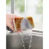 Esponja de tres capas de doble cara para uso doméstico, fregado de cocina, lavado de ollas, lavado de platos, paño de limpieza para el hogar, algodón de limpieza potente para eliminar grasa