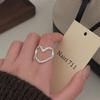 Anillo abierto de amor con textura de plata esterlina S925 Heng para mujer, productos de puesto de Corea del Sur, anillo de personalidad de moda nuevo ins