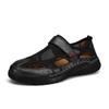 Amazon Transfronterizo Verano Sandalias de Dedo para Hombre Transpirables Nuevas Versátiles Talla Grande 48 Zapatos de Playa Zapatos de Malla Recortados