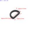 Hebilla de plástico en forma de D de 10-50 mm para equipaje, accesorios para mochilas, correa de hombro, anillo en D ajustable, hebilla semicircular