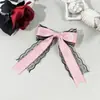 Horquilla de lazo de encaje para mujer, estilo japonés, oscuro, dulce, genial, punk, gótico, accesorios para el cabello personalizados, tocado
