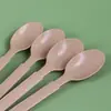 Cuchara de Plástico Desechable Trigo Estilo Americano Juego de Cubiertos Tenedor para Pasta Tenedor y Cuchara de Postre Logo