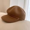 Sombrero de Calabaza con Alfabeto Liso Elegante Europeo y Americano Gorra de Lana Australiana de Otoño e Invierno para Niños Sombrero de Periódico Literario para Niños Sombrero Vintage