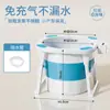 Bañera Plegable para Adultos, Tina Elevada para Nadar Bebés, Tina Redonda Grande para Baño de Cuerpo Completo