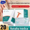 Faca de preparação de pele Haishi hainuo lâmina dupla descartável faca médica de preparação de pele hospitalar cirurgia faca de entrega de pelos remoção de pelos de partes íntimas domésticas