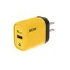 Cargador de Teléfono Móvil con Puerto USB Único Transfronterizo Cargador de 120W Estándar Europeo y Americano Británico Cabezal de Carga Rápida de Protocolo Completo Ámbar Amarillo