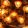 Luces LED de decoración de Halloween luces de calabaza cadena de luces de fantasma luces de diseño para fiesta de festival luces de sombrero luces de calabaza a batería