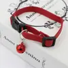 Collar para mascota de terciopelo coreano de 1 cm, campana ajustable, perro, hecho a mano, accesorios de lazo DIY, botón D grande, campana de cobre