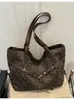 2026 Estampado de Leopardo Otoño e Invierno Nuevo Gran Capacidad Viajero Moda Simple de Mano Bolso Tote para Axila Hombro