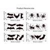 Pegatinas de Halloween con diseño de murciélago y araña para ventana de dormitorio, para sala de estar, extraíbles, no adhesivas, con película electrostática MUP1570