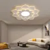 Luz de Techo para Sala de Estar Moderna Simple Forma de Flor Luz Principal Cálida Habitación Dormitorio Protección Ocular Luz LED Estudio Restaurante Luz de Techo