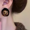 Pendientes Geométricos Irregulares con Estampado de Leopardo de Lujo Ligero de Moda para Mujer, Estilo Minimalista, Diseño de Nicho, Pendientes de Gama Alta
