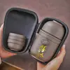Conjunto de Chá Presente Conjunto de Chá Portátil para Viagem Zisha Vidro Copo Rápido Copo de Justiça Uma Panela Seis Copos Separação de Água e Chá Conjunto Completo