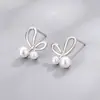 Pendientes Pequeños Elegantes de Perlas de Imitación Frescos y Dulces, Elegantes para Ropa de Trabajo Diaria, Diseño Versátil, Pendientes Exquisitos