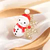 Broche de Joia de Natal Fofo de Boneco de Neve Esmalte Pintado Exquisito Desenho Animado de Natal Broche Decoração de Personalidade Criativa