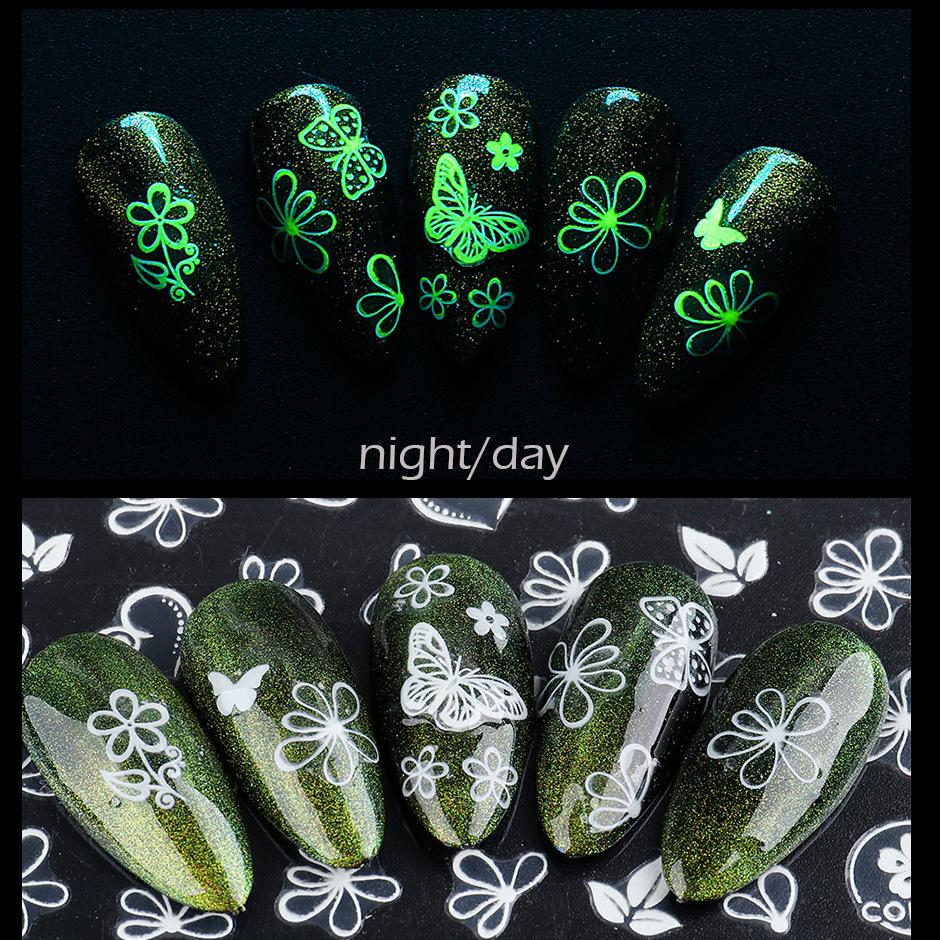 1-Uds-3D-verde-calcoman-a-lumi