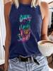 Amazon TEMU estación independiente más vendido chaleco suelto de moda de color con estampado de gato ropa de mujer de comercio exterior