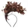 Diadema Triangular de Plumas de Carnaval Fiesta de Baile Festiva Adorno Popular para la Cabeza Disfraz