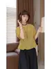 2026 Nuevo Estilo de Verano Estilo Coreano Casual y Versátil Camisa Adelgazante para Mujer, Top Único y Hermoso de Encaje para Ceñir la Cintura