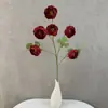 Flores artificiales para bodas, 6 cabezas de exquisitas peonías, para arreglos de pasillo de salón de bodas, decoración del hogar y centros de mesa; materiales para flores artificiales para exportación