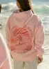 Sudadera de Amazon Transfronteriza para Mujer Sudadera TODO VIENE EN OLAS Sudadera con Forro de Polar