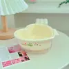Linda Cesta Escurridora de Cocina de Dibujos Animados Femeninos Cesta para Frutas Colador de Doble Capa Bandeja para Lavar Arroz y Frutas Cesta de Doble Capa