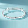 Pulsera de Bambú de Cobre Blanco Plateado para Mujer Estilo Joven Bambú de Tiro Alto Noticias Segura Pulsera Sólida Regalo de Año Nuevo para Novia