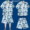 Vacaciones en la Playa Ropa de Baño para Hombre, Camisa de Viaje Isla Hainan Sanya, Conjunto de Dos Piezas Camisa Floral Hawaiana y Pantalones Cortos