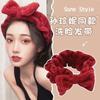 Diadema Lavado Facial Celebridad de Internet Orejas de Gato de Dibujos Animados Orejas de Conejo Diadema con Astas Diadema Lazo Diadema de Felpa Accesorios para el Cabello