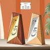 Novo cartão de licenciamento de revendedor de medalhas de cristal criativo, reunião de aniversário, prêmio de equipe excepcional, lembrança, troféu de madeira maciça