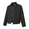 Chaqueta de Hombre Ares 26 Primavera Cuero Patchwork Bordado con Cuentas Estilo Jinete Hombro Normal Corte Limpio