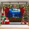Decoración Transfronteriza Navideña de Gran Venta Ambiente Festivo Tela de Fondo para Escena Banner de Año Nuevo para el Hogar Tela de Fondo