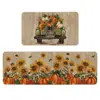 Felpudo Decorativo Navideño Transfronterizo Alfombra Larga de Cocina Absorbente de Aceite Felpudo Antideslizante Resistente a la Suciedad para Puerta para Pelo