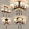 Nova luminária de teto estilo chinês para sala de estar, sala de jantar elegante inspirada em Zen estilo chinês, quarto privativo, quarto, luminária de sala de jantar, luminárias Zhongshan