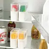 Caja para Conservar Frescura de Refrigerador Caja de Almacenamiento para Congelador de Plástico de Grado Alimenticio Caja para Guardar Frutas de Cocina para Uso Doméstico Apta para Microondas