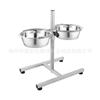 Tazón para perros ajustable de acero inoxidable transfronterizo comercio exterior perro grande mascota tazón doble alimentador agua potable tazón para comida tazón para perros elevable