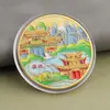 Monedas conmemorativas de ciudades, recuerdos turísticos, monedas coloridas en relieve con paisajes arquitectónicos de Beijing, Shanghái y Nanjing, monedas conmemorativas coleccionables