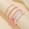 Venta Caliente Transfronteriza Pulsera Taylor Swift Traje Color Arcilla Suave Letra Inglesa Pulsera de Amistad con Cuentas
