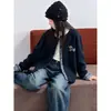 Conjunto de outono para meninas 2026 novo estilo, cardigã de tricô infantil cool e estiloso, conjunto casual de duas peças para primavera e outono para crianças maiores