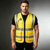 Coletes refletivos para canteiros de obras, projetos de construção chineses, roupas refletivas de segurança, impressão de logotipo personalizado, uniformes de trabalho