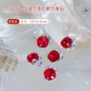 Nuevos Accesorios para Uñas con Diamantes Apilados Azul Claro, Diamantes Apilados Rectangulares con Acabado Azul Brillante, Corazón Torcido, Accesorios de Uñas de Lujo Accesibles