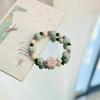Pulseira de Cerâmica Jingdezhen, Novo Estilo Que Não Desbota, Pulseira de Contas Estilo Antigo para Estudantes do Sexo Feminino, Pulseira de Cerâmica Fresca e Moderna