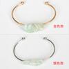 Acessórios de Joalheria Estilo Ins Luxo Acessível Pulseira Dourada e Prateada Fluorita Verde Cristal Rosa Pulseira Tecida à Mão Ouro Rosa