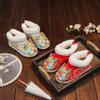 Zapatos Bordados para Niñas, Zapatos de Terciopelo y Algodón de Invierno, Zapatos Dinastía Han para Niños, Zapatos de Año Nuevo, Botas para Niños de Disfraz de Princesa del Viejo Pekín