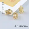 Acessórios DIY Feitos à Mão Liga de Liga de Cobre Eletroforese Conserva Cor Grampo de Cabelo Antigo Etiqueta de Joia Flor Porosa Conexão de Franja