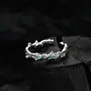 Anillo de Plata de Ley S925 para Mujer, Estilo de Nicho de Gama Alta, No se Desvanece, Anillo de Dedo Versátil Estilo Ins, Joyería Coreana de Estilo Abierto
