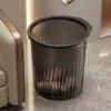 Bote de Basura Grande para el Hogar con Alta Capacidad, Anillo de Presión Avanzado, Sin Tapa, Alto Valor Estético para Baño, Cocina y Sala de Estar