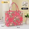Bolso de Lona con Patrón de Xinjiang Bolso de Mano para Mujeres Trabajadoras Bolsa de Regalo Gran Capacidad Bolso de Lona Nuevo para Salir Bolsa de Compras Personalizada